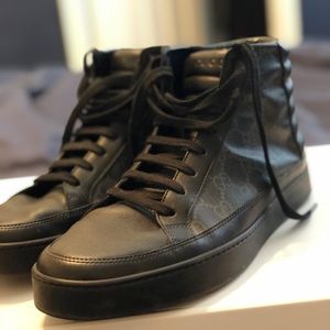 Gucci Black High tops.